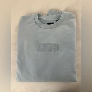 Kith Box Logo Baby Blue Sweatshirt, Size XS